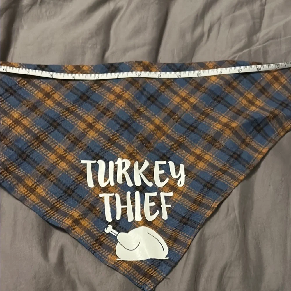 Orange and Black Plaid or blue plaid dog Bandana